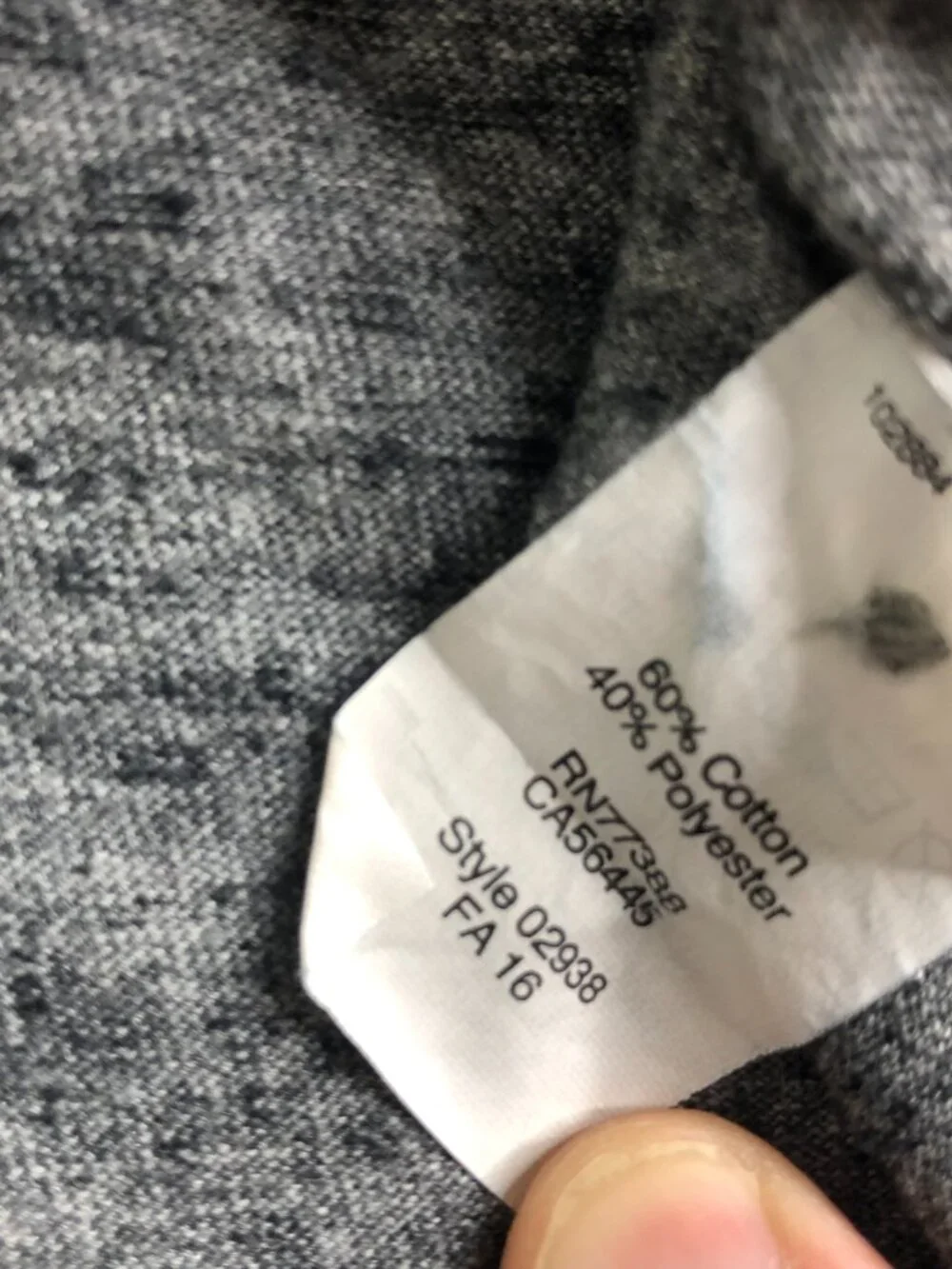J Crew Shirt Mens MEdium Gray Heather Henley Knit Goods Long Sleeve 100% Cotton